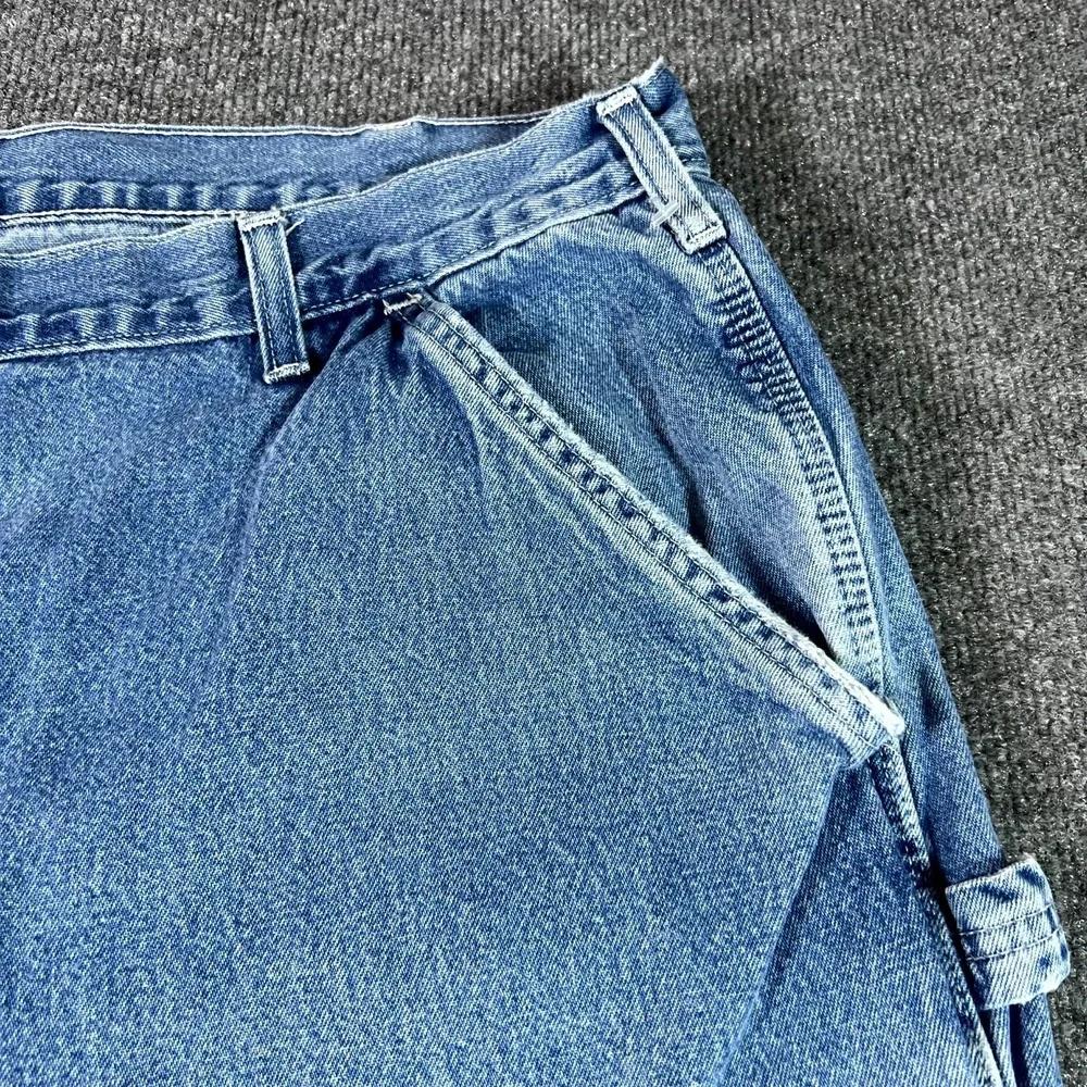 Carhartt Carpenter Jeans Men's 40x32 Blue Denim Straight Outdoor Utility Pocket